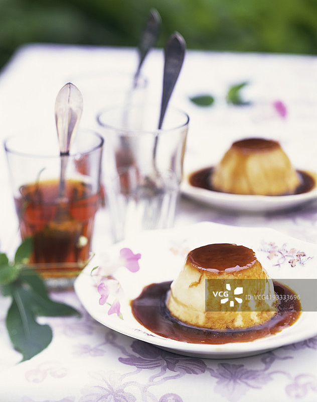 法式焦糖布丁图片素材