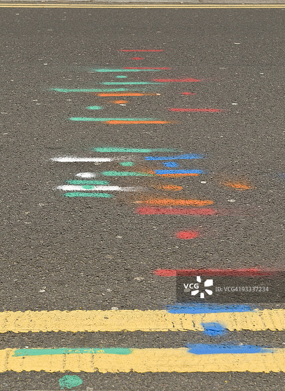 道路施工标记图片素材