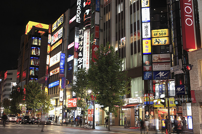 东京涩谷夜景图片素材