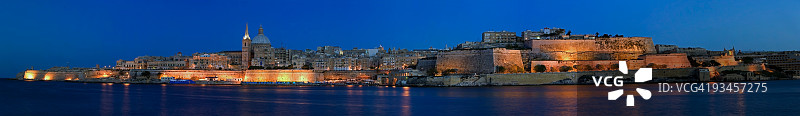 瓦莱塔天际线全景图片素材