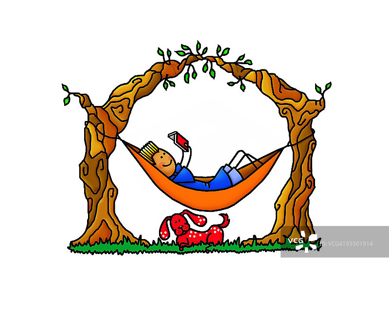 吊床阅读者图片素材