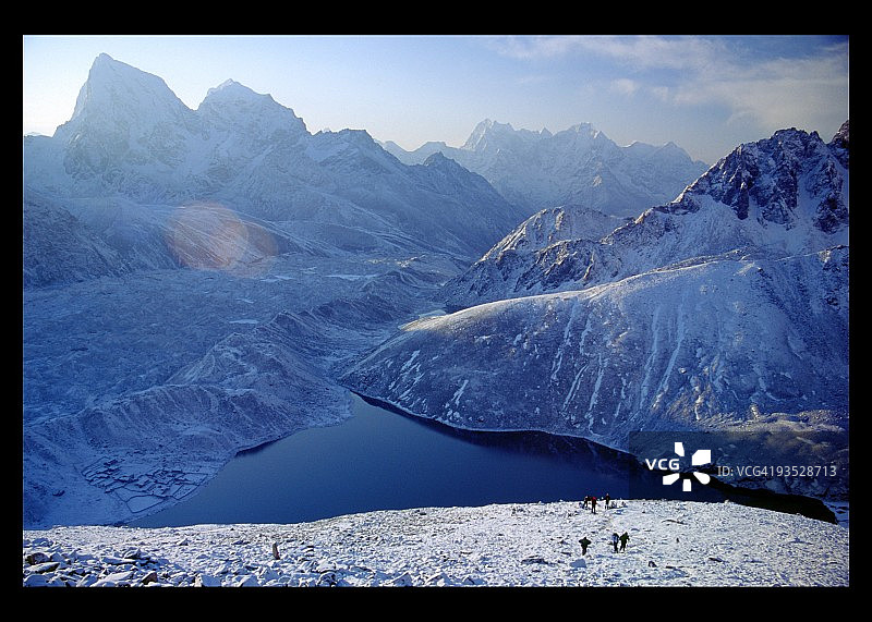 从Gokyo Ri峰看到的喜马拉雅山脉景观图片素材