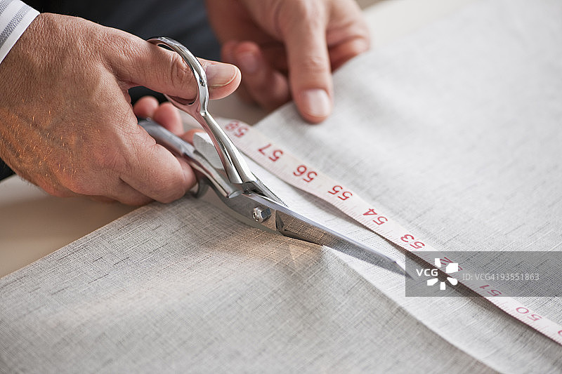 裁缝裁剪布料图片素材