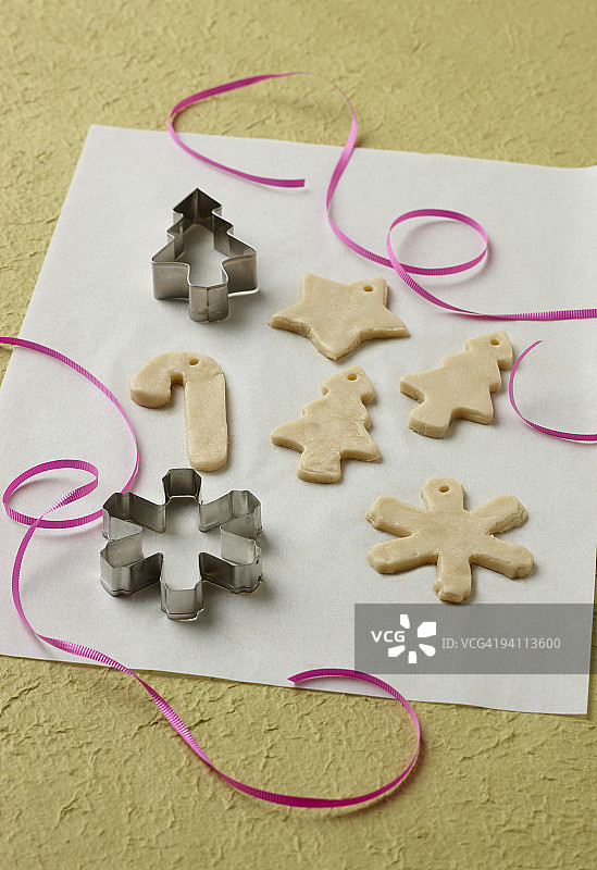 未烘焙的糖饼干图片素材