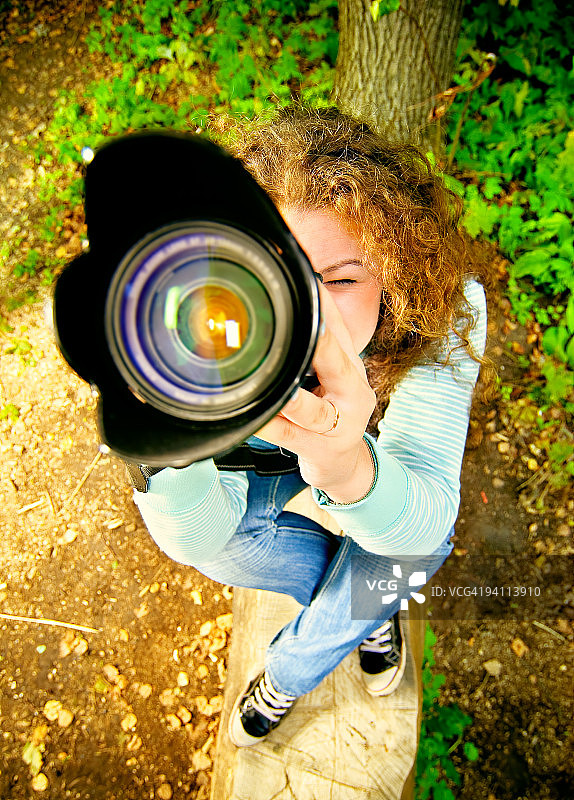 女摄影师图片素材