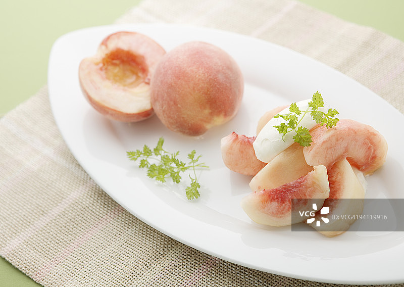 桃子甜点图片素材