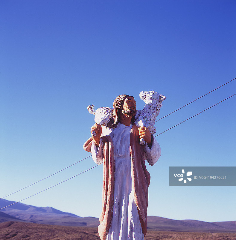 耶稣与羔羊图片素材