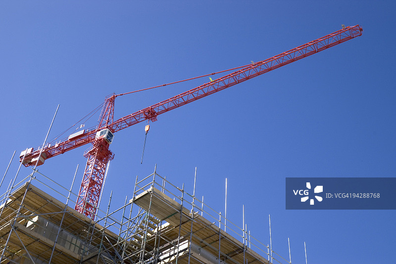 建筑工地和起重机图片素材