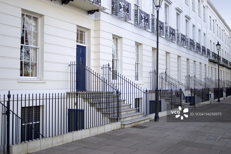 格鲁吉亚风格的联排别墅图片素材