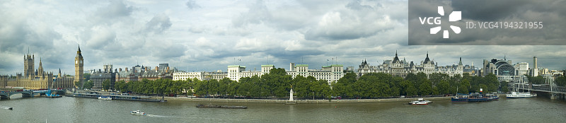 伦敦威斯敏斯特的堤坝图片素材