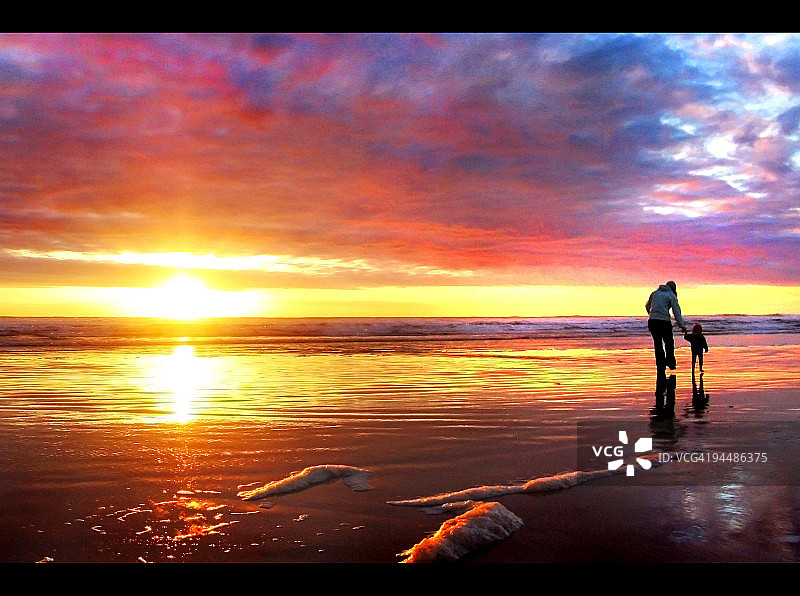 海滩日落图片素材