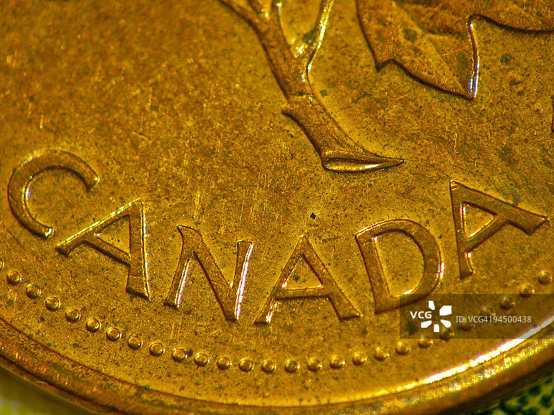 加拿大一分硬币图片素材