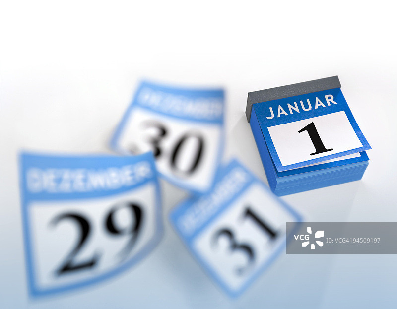 2016年1月1日德国日历图片素材