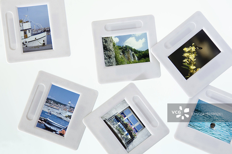 带有假期幻灯片的灯箱图片素材