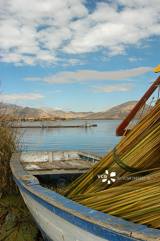 的的喀喀湖，秘鲁图片素材