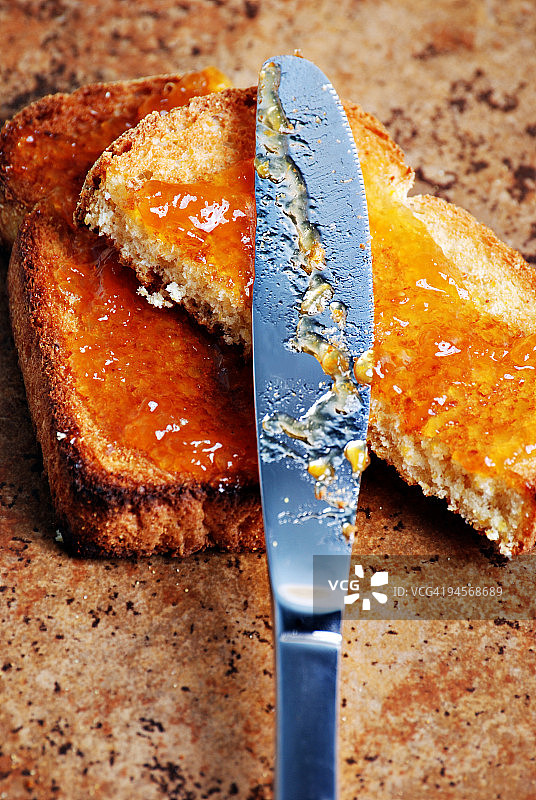 吐司和橘子酱图片素材