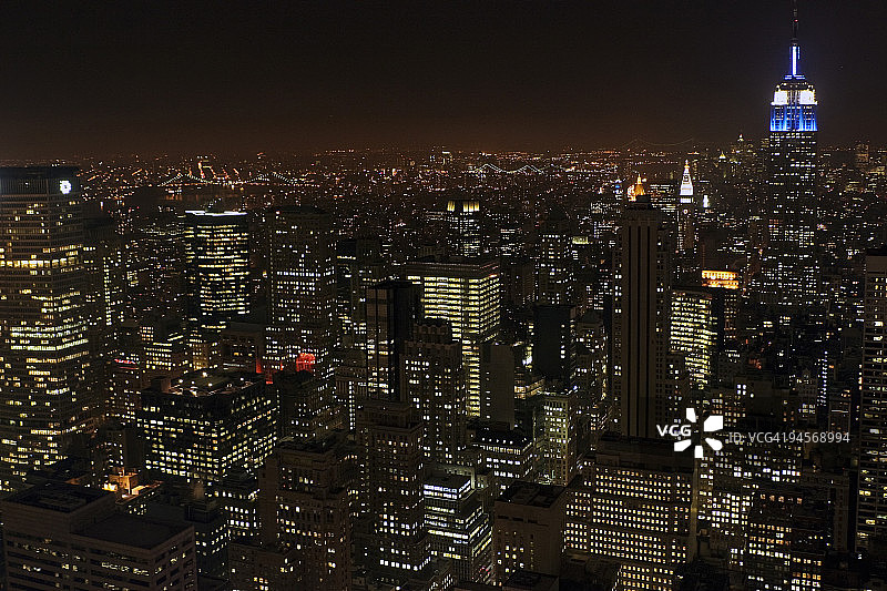 曼哈顿夜景图片素材