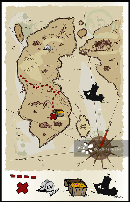 藏宝图图片素材