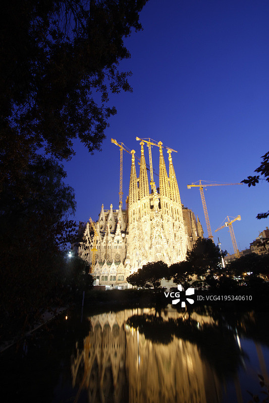 西班牙巴塞罗那圣家族大教堂图片素材