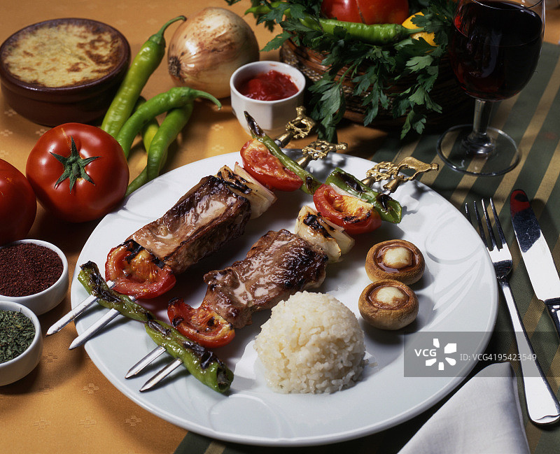 土耳其烤肉串图片素材