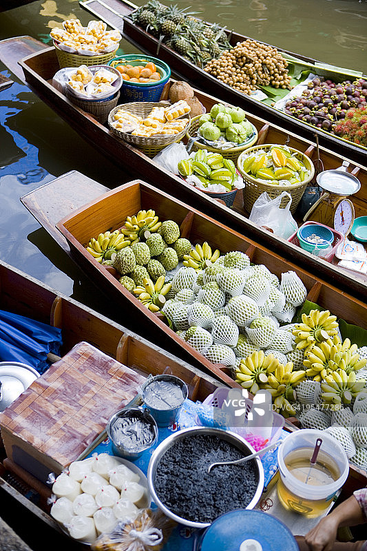 泰国曼谷丹嫩沙多水上市场图片素材