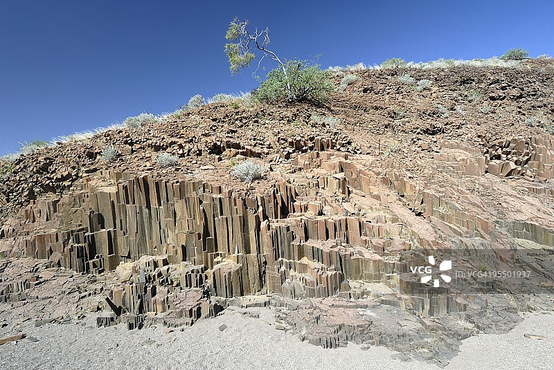 纳米比亚特维费尔泉联合国教科文组织世界遗产地的管风琴管图片素材