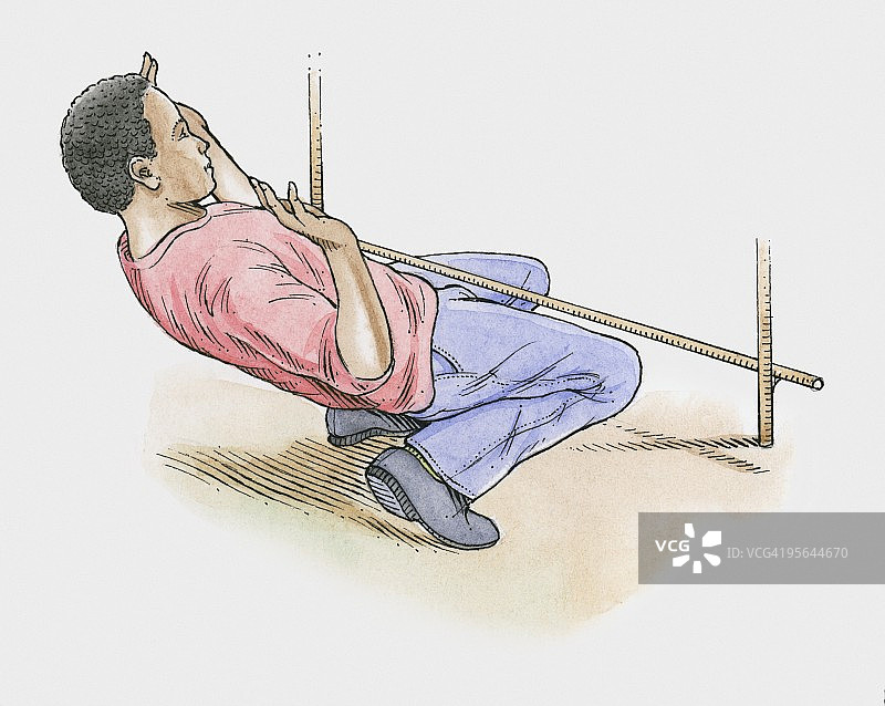 加勒比男林波舞者插画图片素材