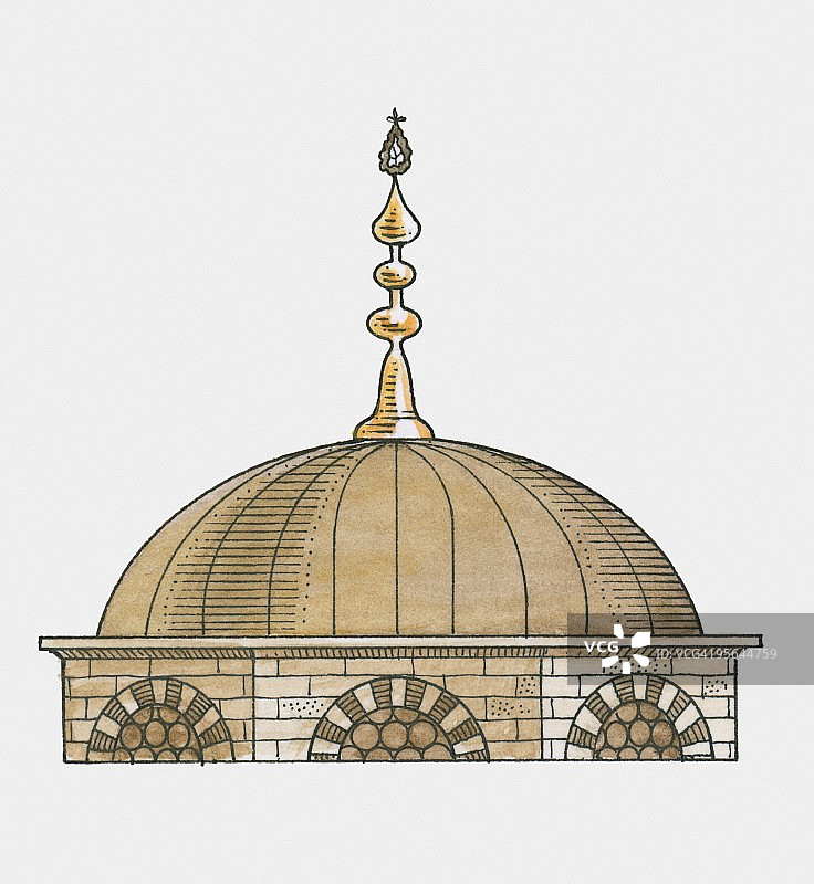 土耳其伊斯坦布尔圣索菲亚大教堂：6世纪的穹顶图片素材