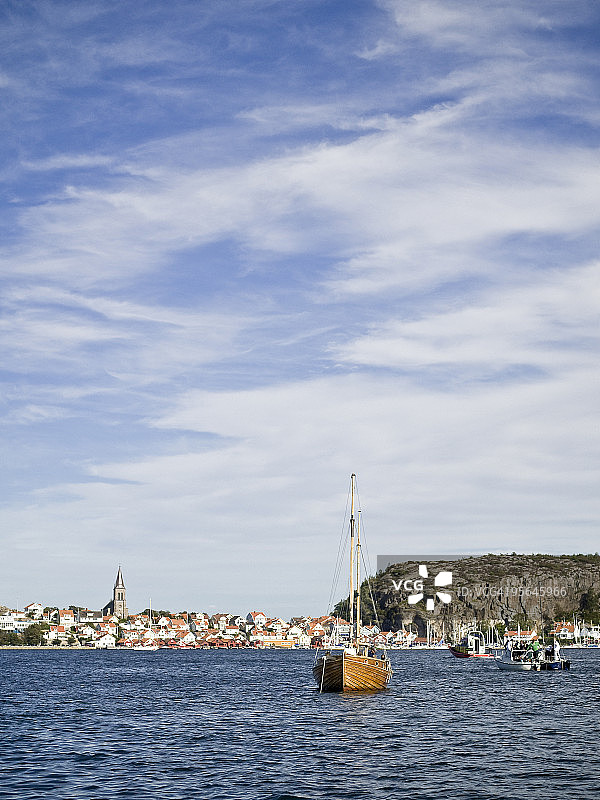 瑞典群岛的船只景观图片素材
