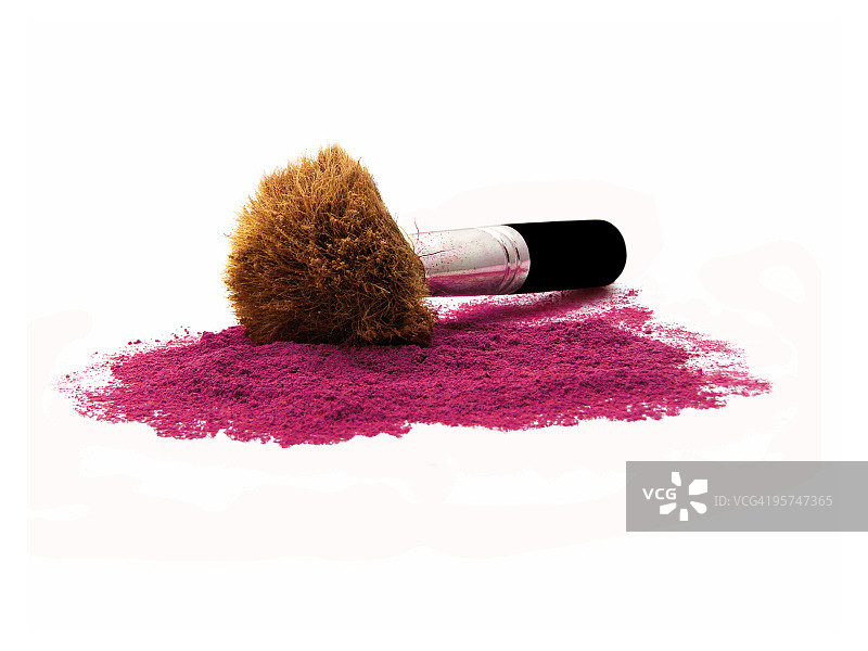 勃艮第矿物彩妆歌舞伎化妆刷图片素材