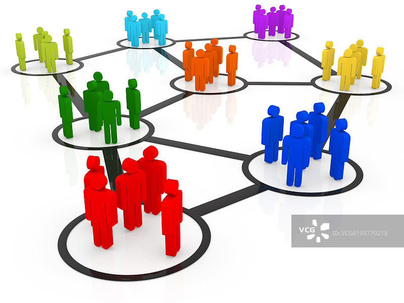 人脉网络矢量插画图片素材