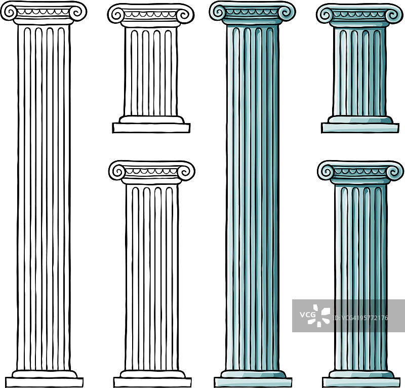 经典爱奥尼柱图片素材