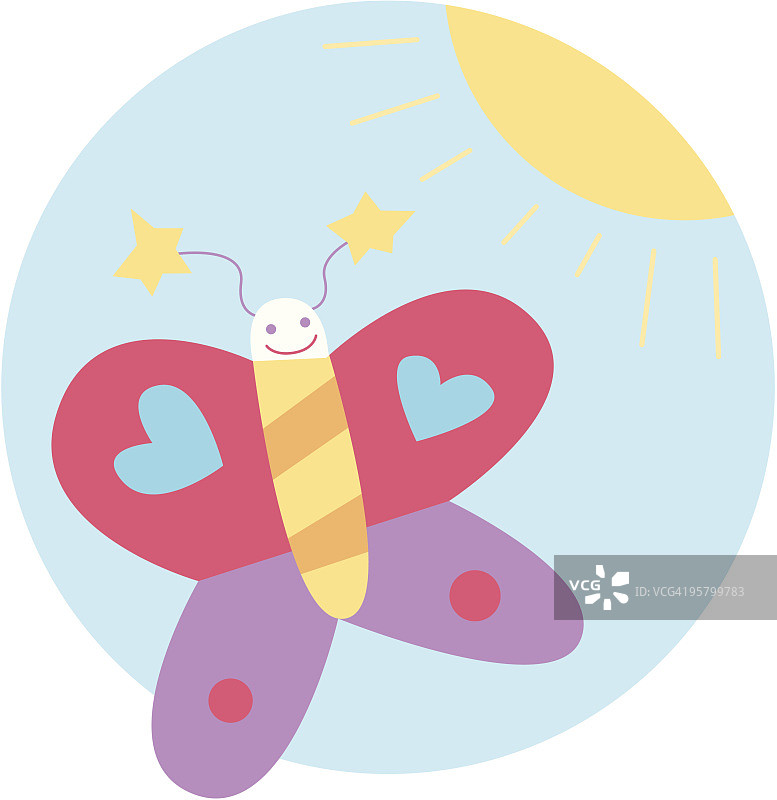 孩子的蝴蝶图片素材