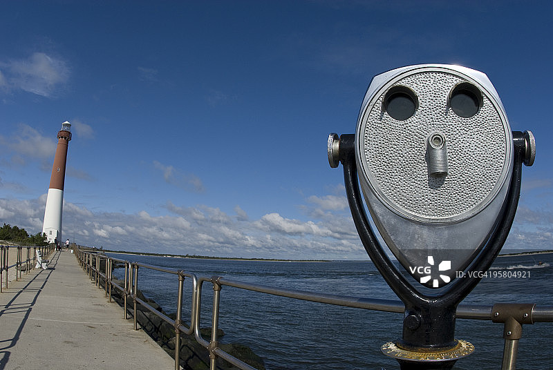 巴尼加特泽西海岸的双筒望远镜图片素材