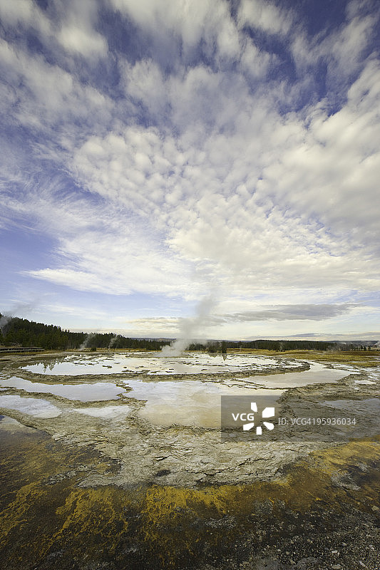 大喷泉地热喷发图片素材