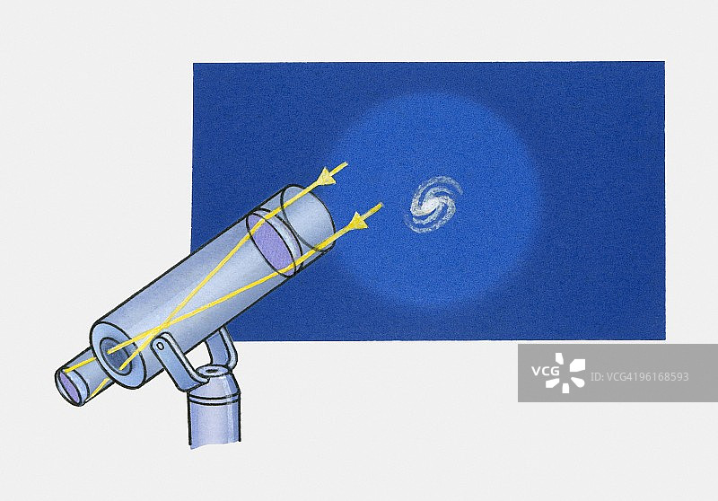 折射望远镜插画图片素材