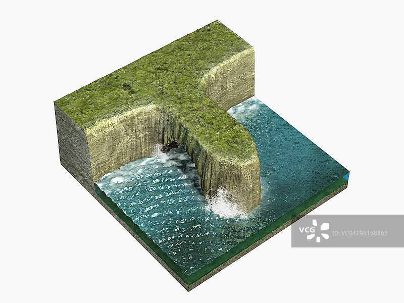 海岬拱形构造插画图片素材