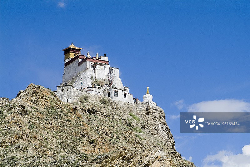 雍布拉康，中国西藏自治区最古老建筑的修复版本图片素材