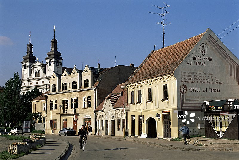 特尔纳瓦大学教堂街景（斯洛伐克，欧洲）图片素材