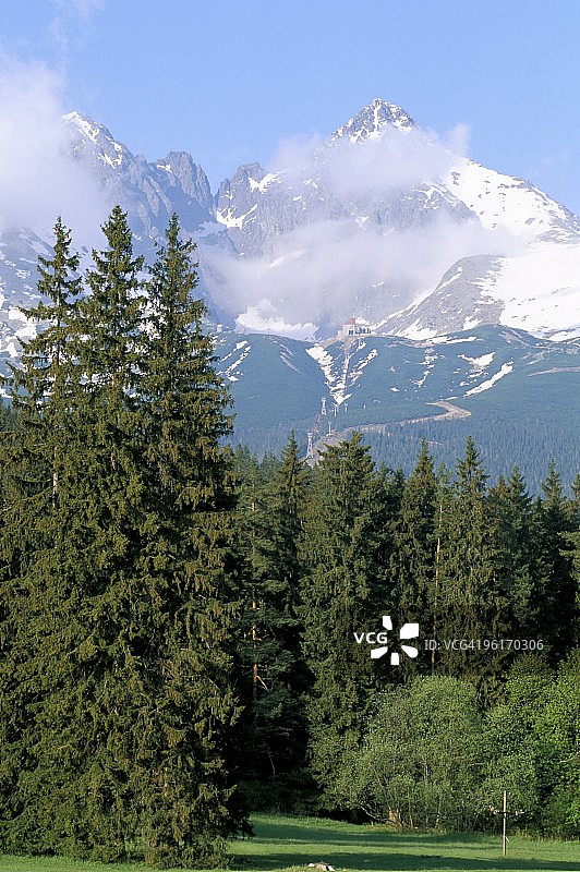 斯洛伐克塔特兰斯卡·洛姆尼察的High Tatra山脉图片素材