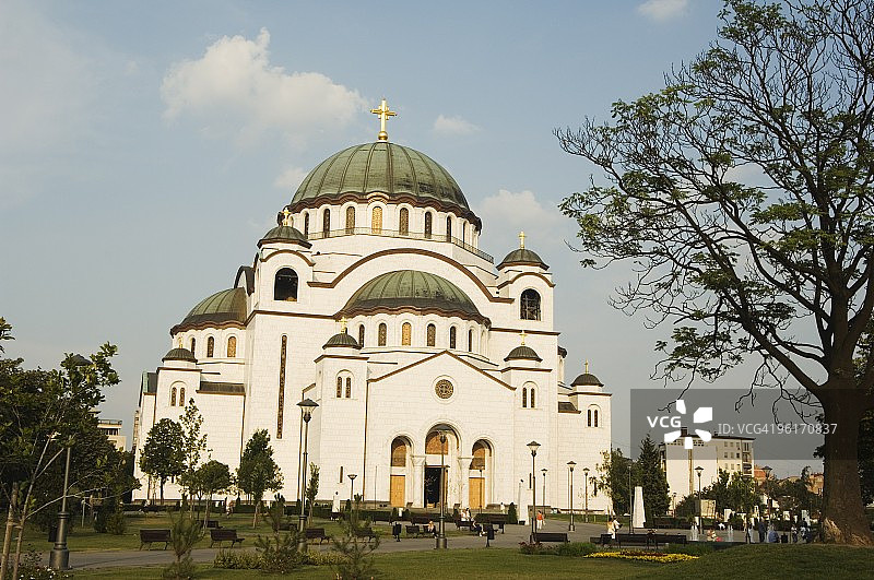 圣萨瓦东正教教堂：建于1935年，世界最大的东正教教堂，贝尔格莱德，塞尔维亚，欧洲图片素材
