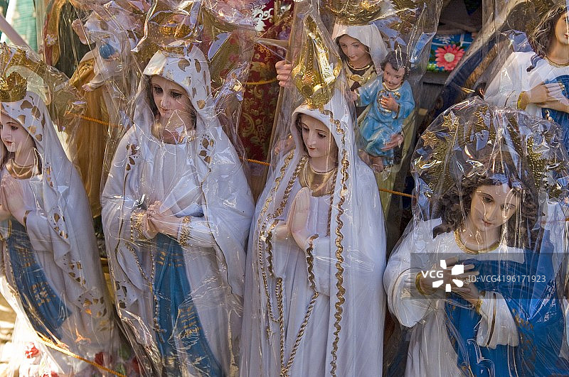 圣婴圣殿的圣母玛利亚雕像，宿务市，宿务岛，菲律宾图片素材