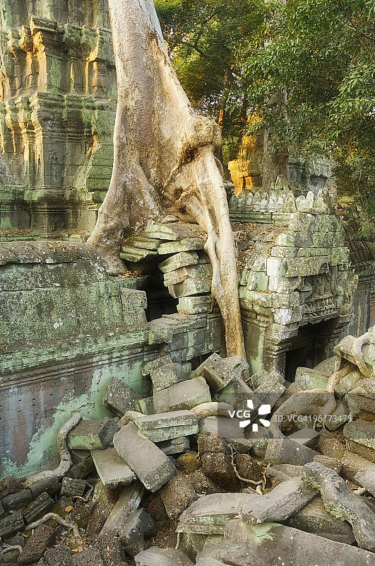柬埔寨暹粒吴哥联合国教科文组织世界遗产塔布笼寺图片素材