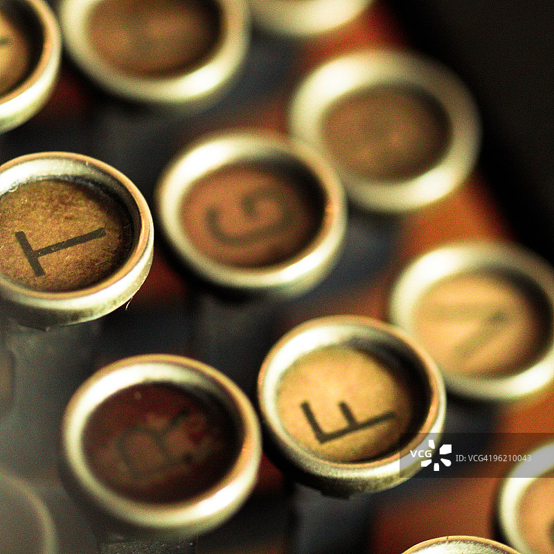 打字机键盘特写图片素材