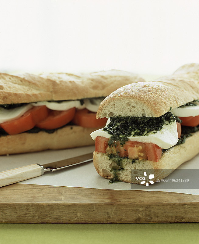 卡普雷塞三明治图片素材