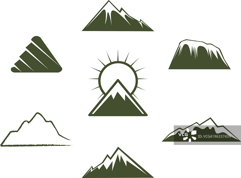 山峰Logo矢量图图片素材