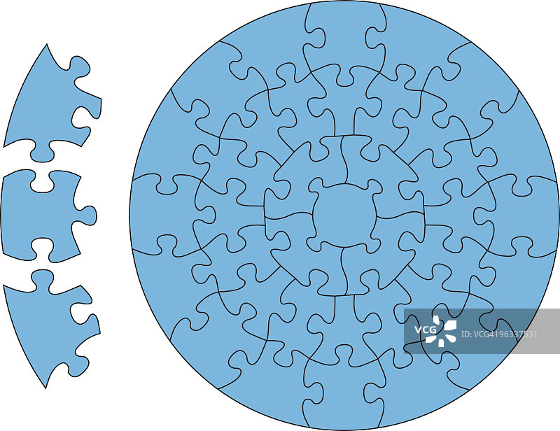 圆形拼图图片素材