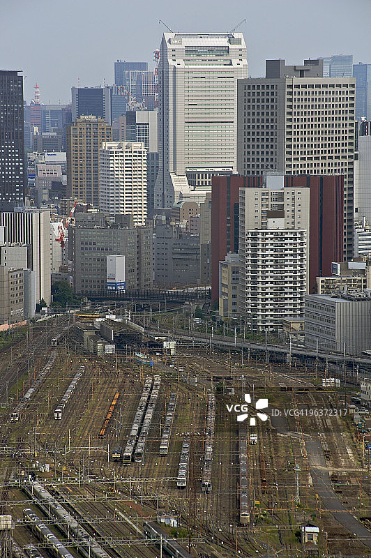 日本东京品川铁路轨道图片素材