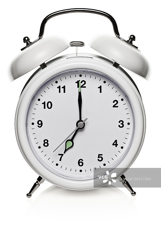 响铃白色闹钟图片素材