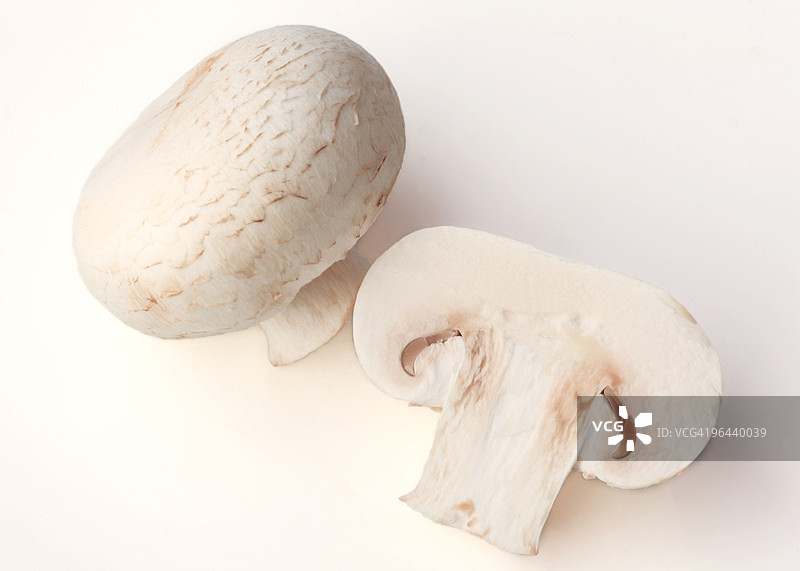 完整和一半的蘑菇图片素材
